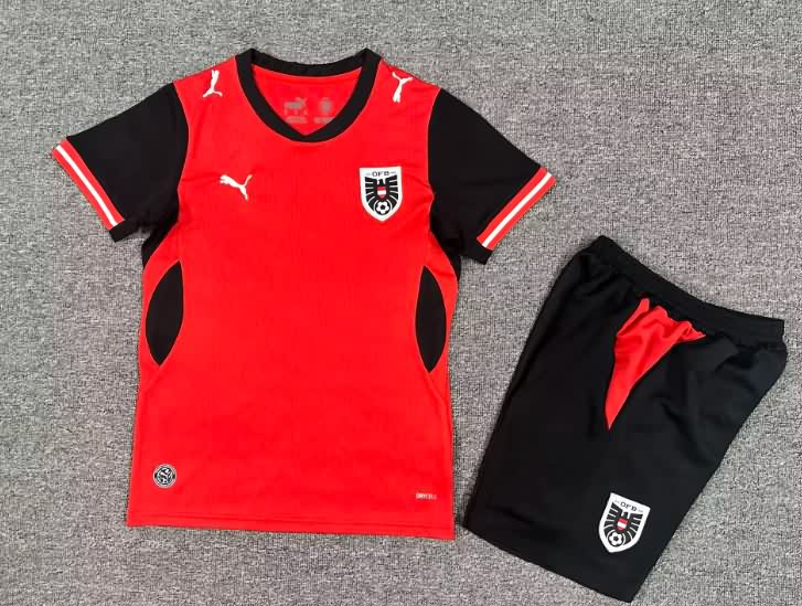 Austria 2026 Kids Home Soccer Jersey And Shorts
