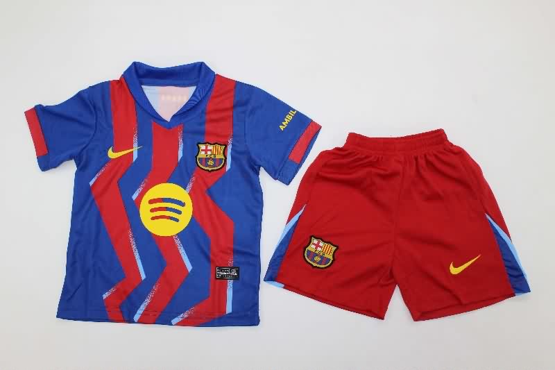Barcelona 25/26 Kids Fourth Soccer Jersey And Shorts