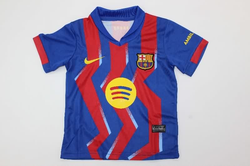 Barcelona 25/26 Kids Fourth Soccer Jersey And Shorts