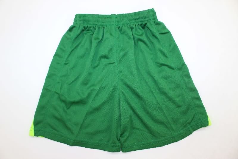 Barcelona 25/26 Kids Goalkeeper Green Soccer Jersey And Shorts