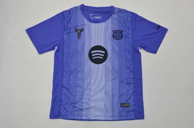 Barcelona 25/26 Kids Goalkeeper Purple Soccer Jersey And Shorts