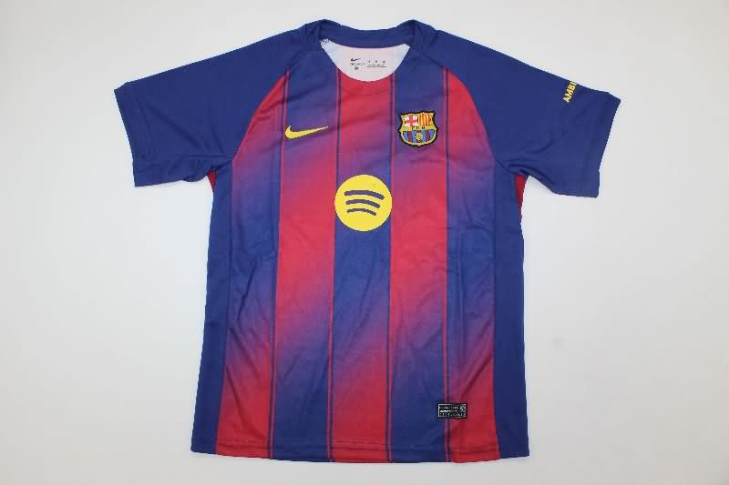 Barcelona 25/26 Kids Home Soccer Jersey And Shorts