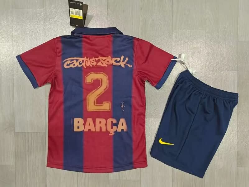 Barcelona 25/26 Kids Special Soccer Jersey And Shorts 03
