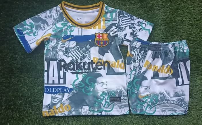 Barcelona 25/26 Kids Special Soccer Jersey And Shorts 04