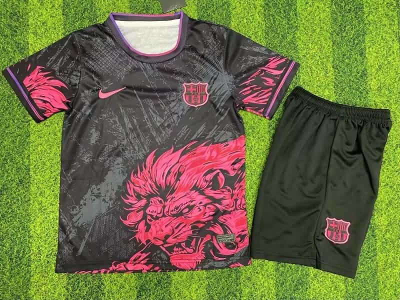 Barcelona 25/26 Kids Special Soccer Jersey And Shorts 08