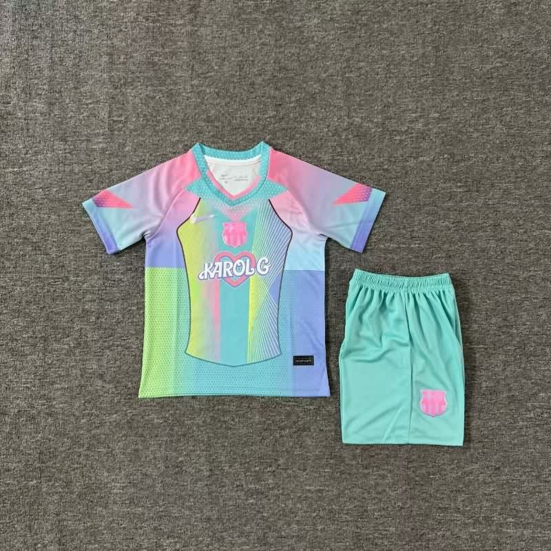 Barcelona 25/26 Kids Special Soccer Jersey And Shorts 10
