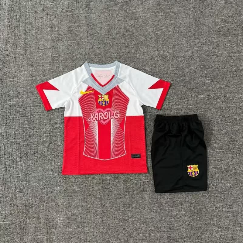 Barcelona 25/26 Kids Special Soccer Jersey And Shorts 12