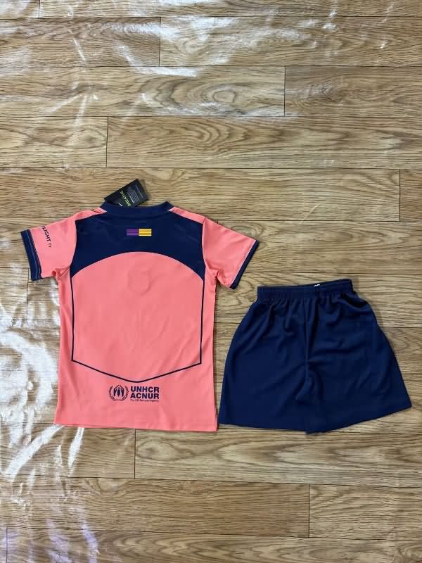 Barcelona 25/26 Kids Third Soccer Jersey And Shorts Leaked