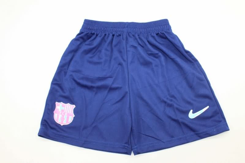 Barcelona 25/26 Kids Training Soccer Jersey And Shorts 02