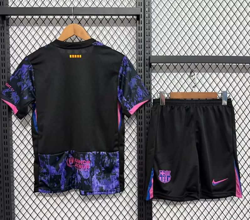 Barcelona 25/26 Kids Training Soccer Jersey And Shorts 03