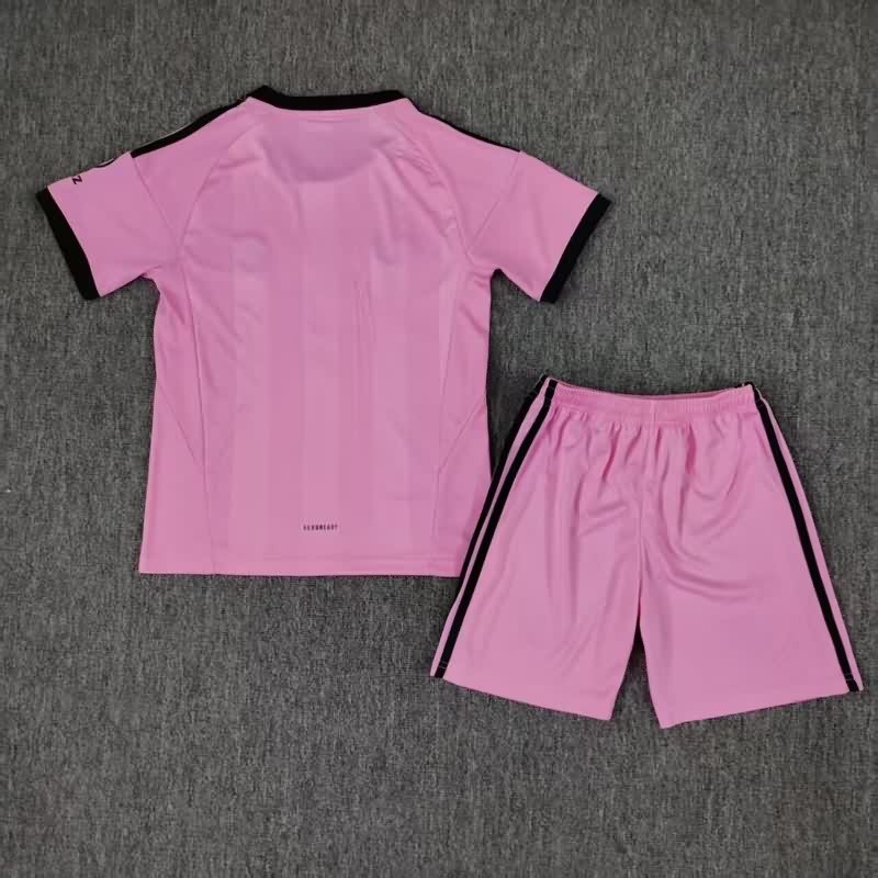 Bayern Munich 25/26 Kids Goalkeeper Pink Soccer Jersey And Shorts