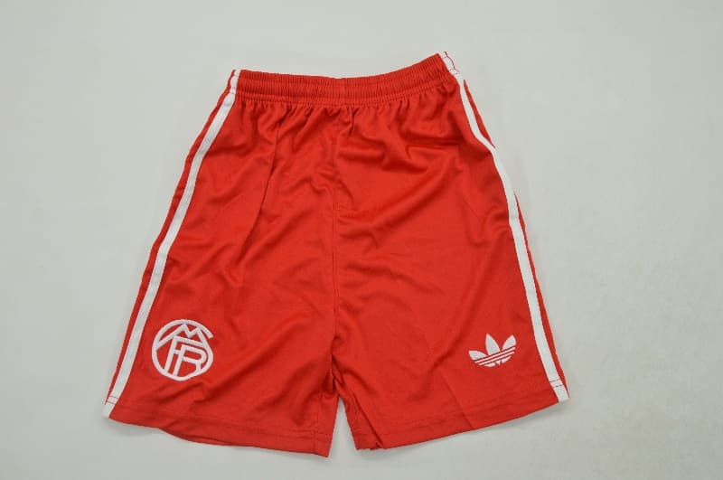 Bayern Munich 25/26 Kids Goalkeeper Red Soccer Jersey And Shorts