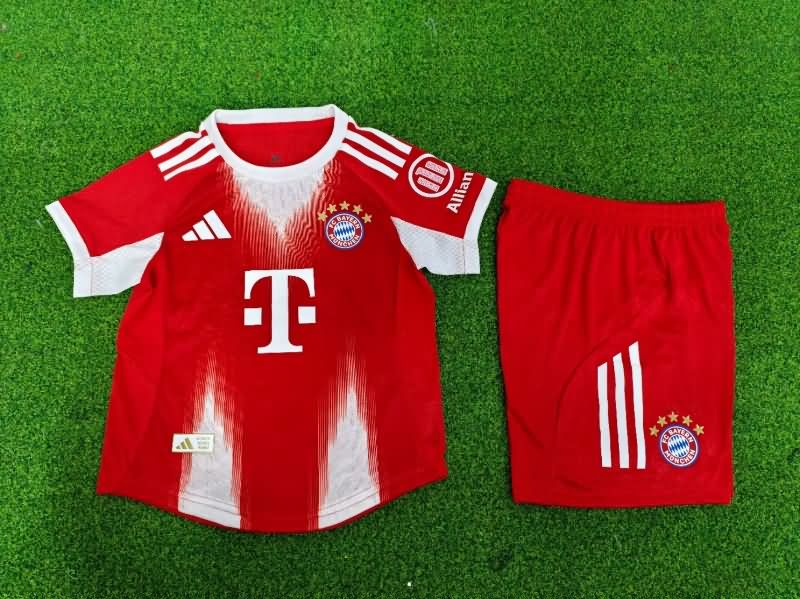 Bayern Munich 25/26 Kids Home Soccer Jersey And Shorts (Player)