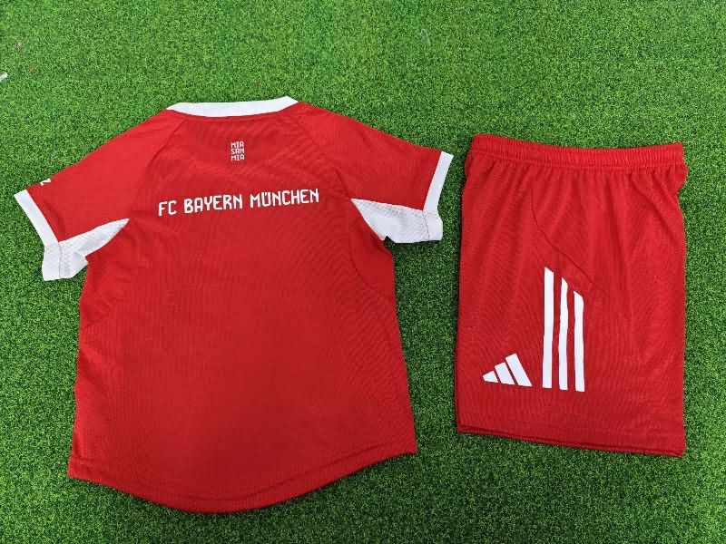 Bayern Munich 25/26 Kids Home Soccer Jersey And Shorts (Player)