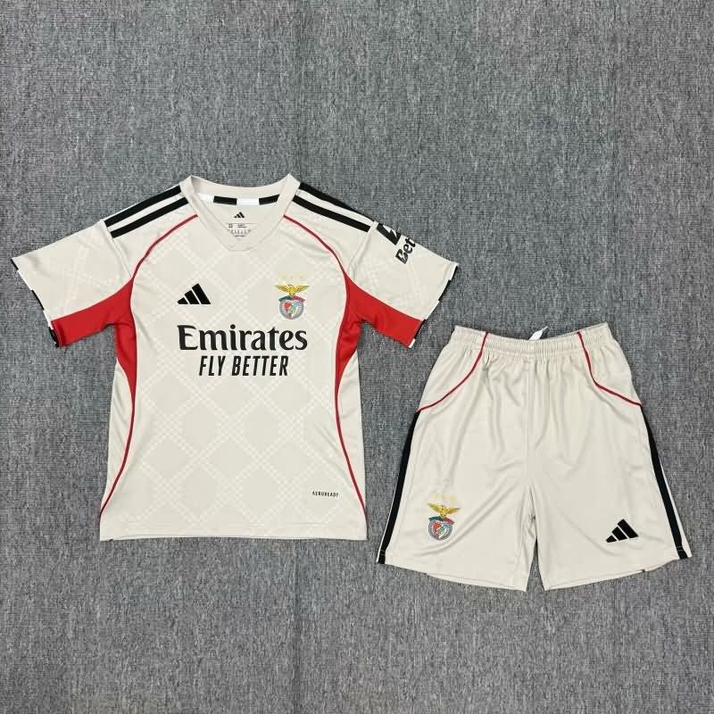 Benfica 25/26 Kids Away Soccer Jersey And Shorts