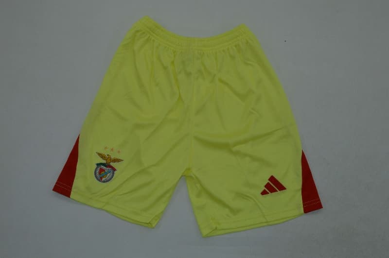 Benfica 25/26 Kids Goalkeeper Yellow Soccer Jersey And Shorts