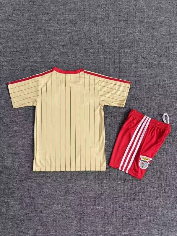 Benfica 25/26 Kids Yellow Soccer Jersey And Shorts