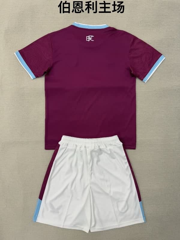 Burnley 25/26 Kids Home Soccer Jersey And Shorts