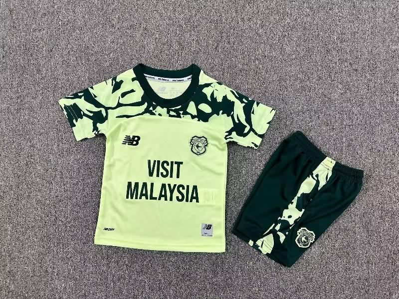 Cardiff City 25/26 Kids Away Soccer Jersey And Shorts