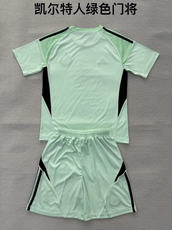 Celtic 25/26 Kids Goalkeeper Green Soccer Jersey And Shorts