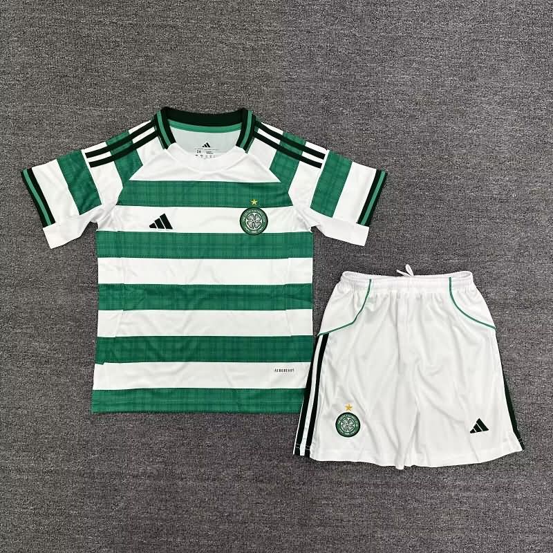 Celtic 25/26 Kids Home Soccer Jersey And Shorts