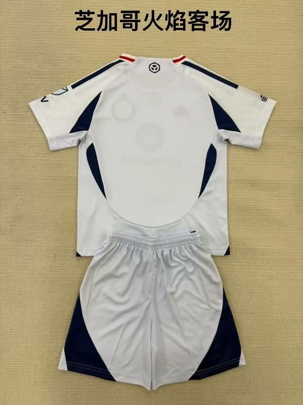 Chicago Fire 2025 Kids Away Soccer Jersey And Shorts