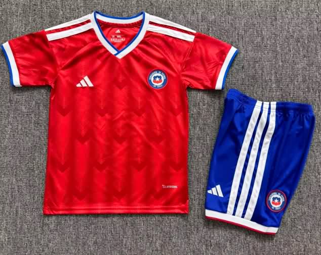 Chile 2026 Kids Home Soccer Jersey And Shorts