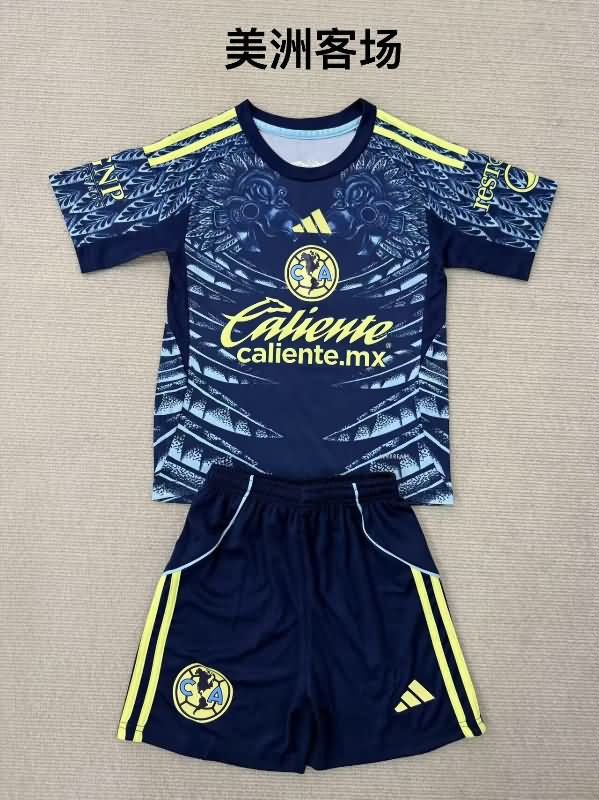 Club America 25/26 Kids Away Soccer Jersey And Shorts
