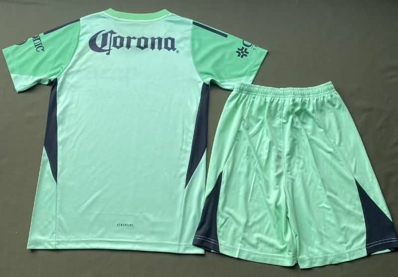 Club America 25/26 Kids Goalkeeper Green Soccer Jersey And Shorts