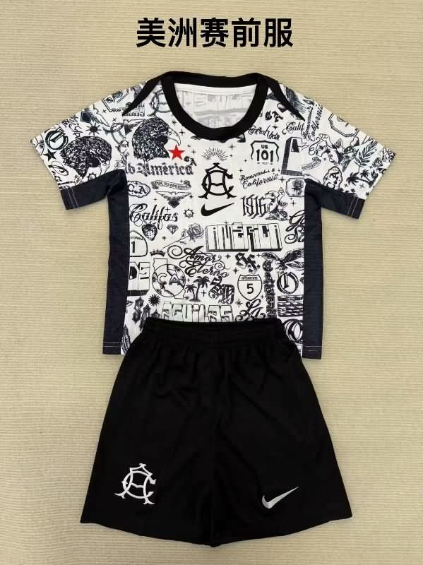 Club America 25/26 Kids Training Soccer Jersey And Shorts