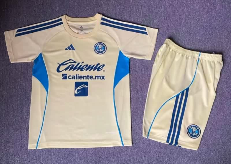 Club America 25/26 Kids Training Soccer Jersey And Shorts 02