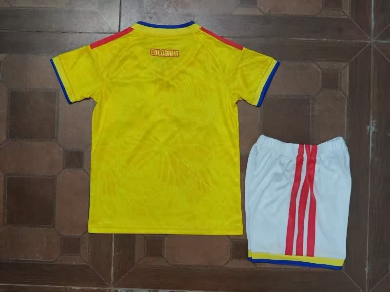 Colombia 2025 Kids Home Soccer Jersey And Shorts