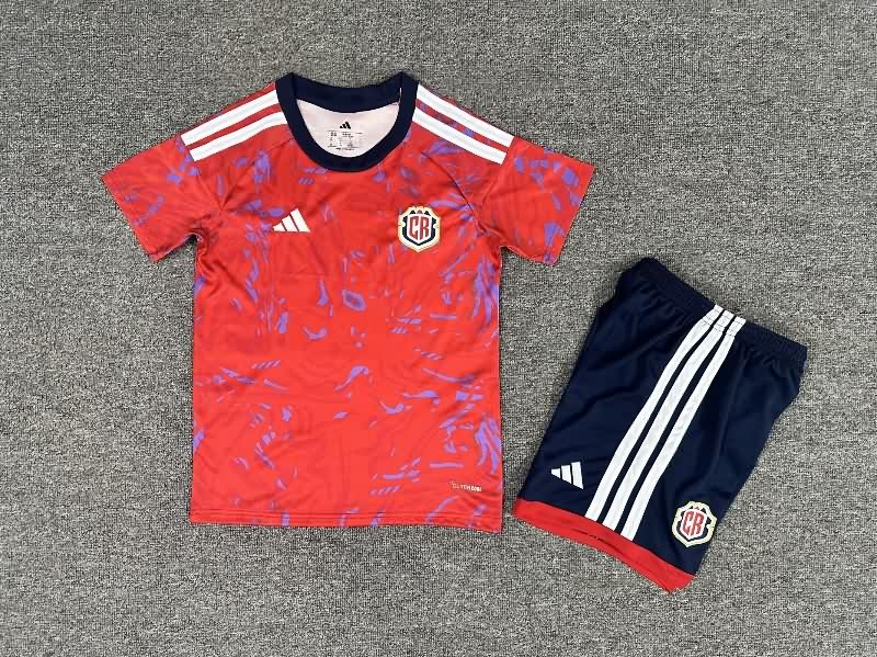 Costa Rica 2026 Kids Home Soccer Jersey And Shorts