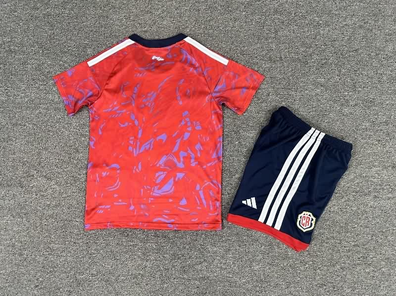 Costa Rica 2026 Kids Home Soccer Jersey And Shorts