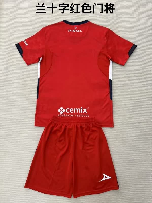 Cruz Azul 25/26 Kids Goalkeeper Red Soccer Jersey And Shorts