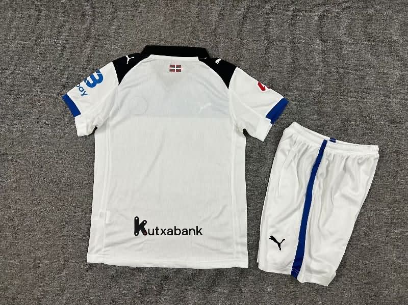 Deportivo Alaves 25/26 Kids Away Soccer Jersey And Shorts