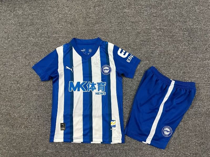 Deportivo Alaves 25/26 Kids Home Soccer Jersey And Shorts