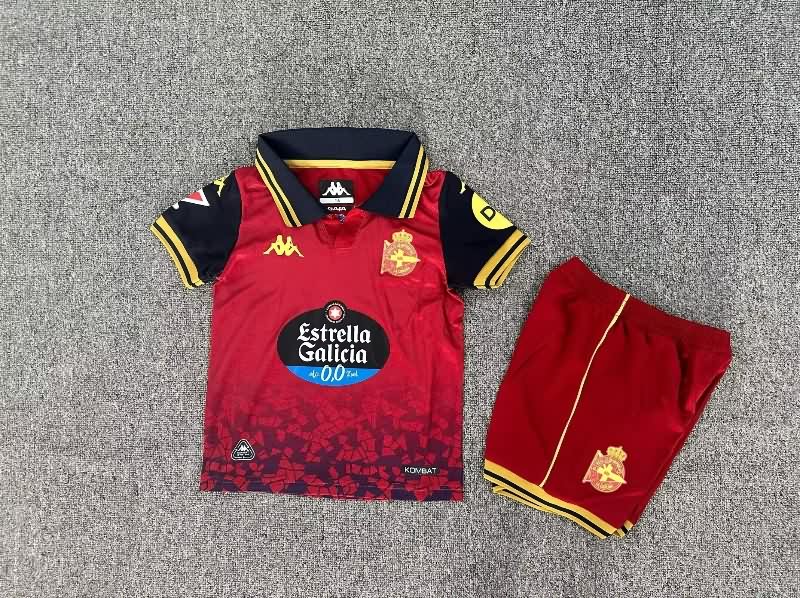 Deportivo La Coruna 25/26 Kids Away Soccer Jersey And Shorts