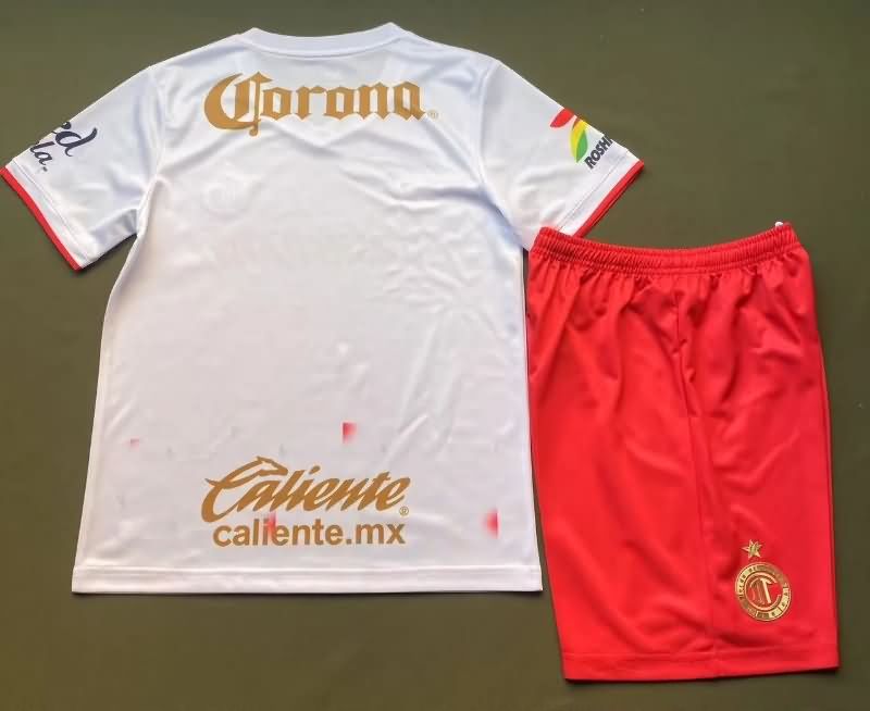 Deportivo Toluca 25/26 Kids Away Soccer Jersey And Shorts
