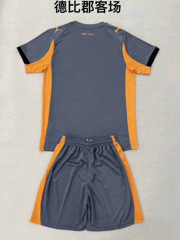 Derby County 25/26 Kids Away Soccer Jersey And Shorts