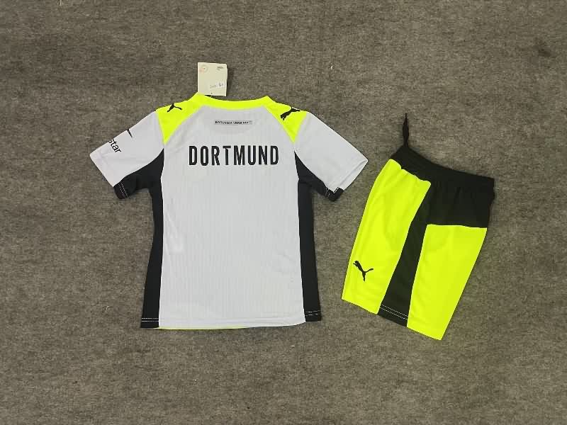 Dortmund 25/26 Kids Away Soccer Jersey And Shorts