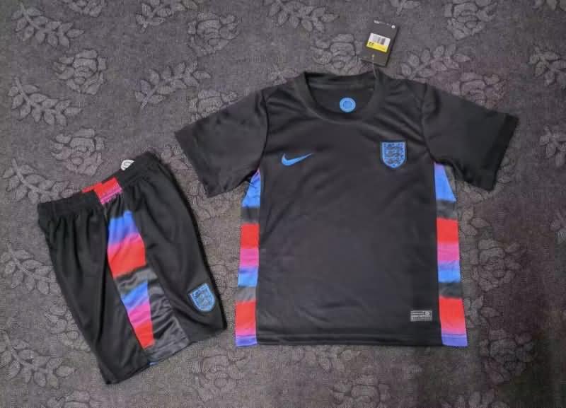 England 2025 Kids Female EURO Away Soccer Jersey And Shorts