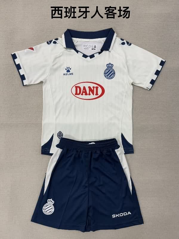 Espanyol 25/26 Kids Away Soccer Jersey And Shorts