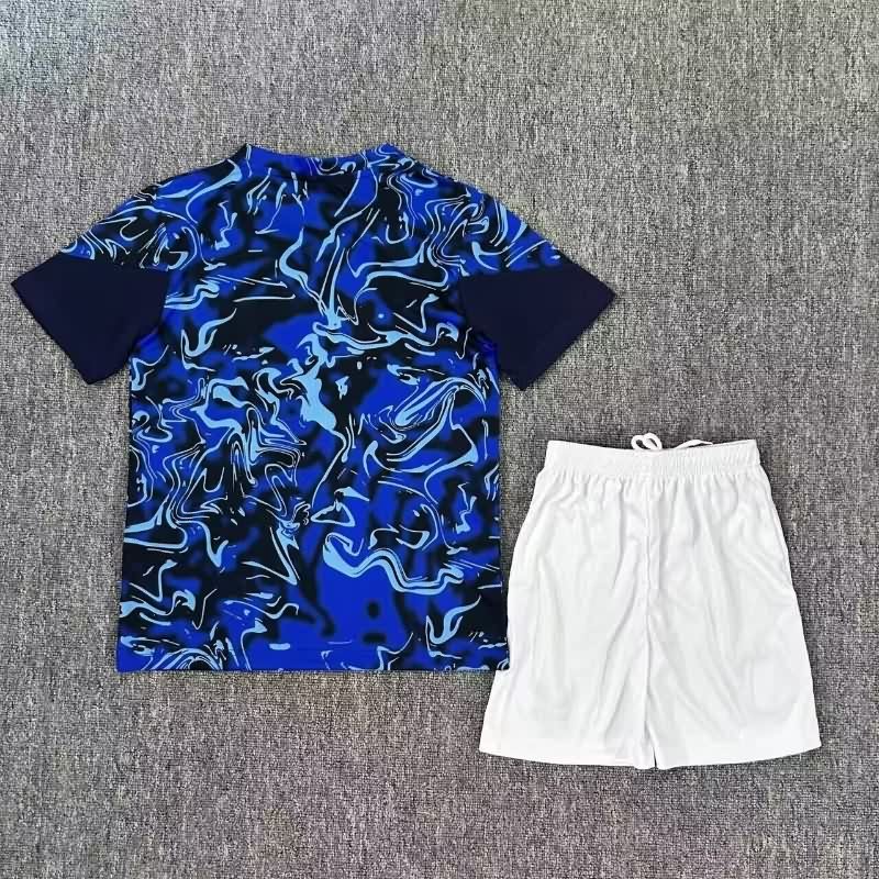 Everton 25/26 Kids Training Soccer Jersey And Shorts