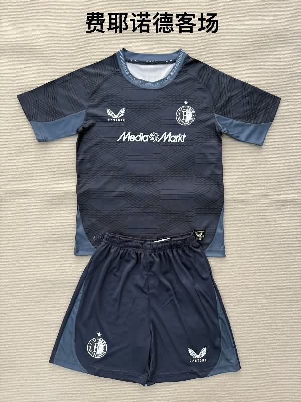 Feyenoord 25/26 Kids Away Soccer Jersey And Shorts