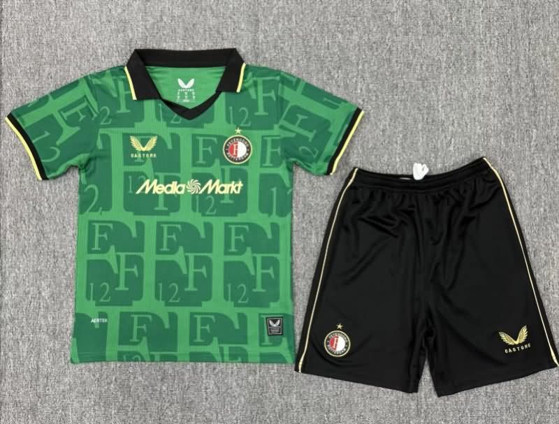 Feyenoord 25/26 Kids Fourth Soccer Jersey And Shorts
