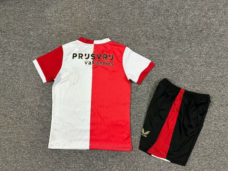 Feyenoord 25/26 Kids Home Soccer Jersey And Shorts