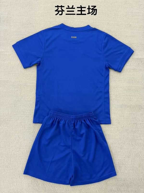 Finland 2025 Kids Away Soccer Jersey And Shorts