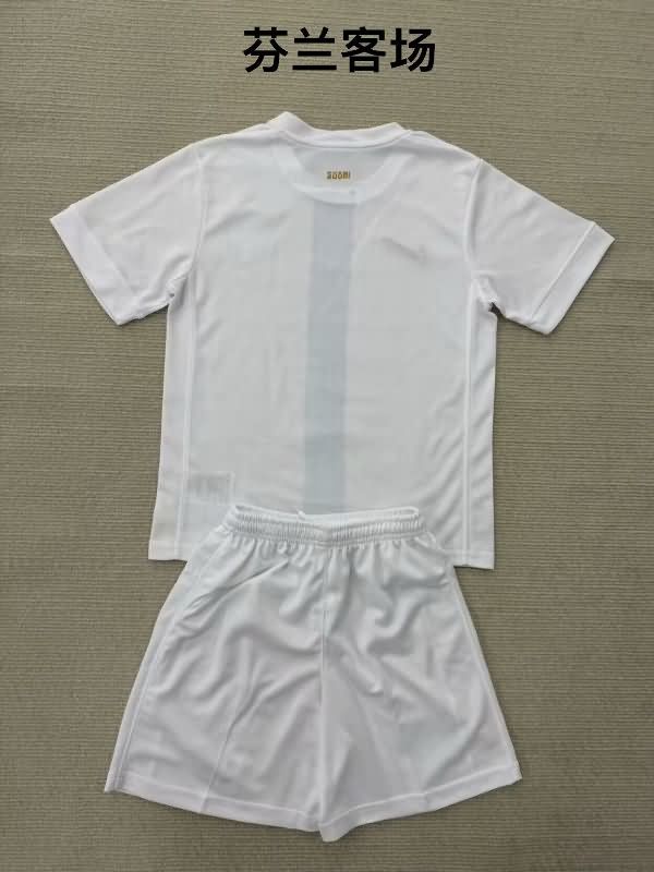 Finland 2025 Kids Home Soccer Jersey And Shorts