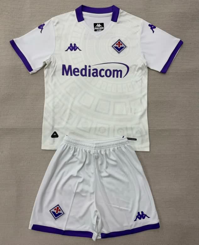 Fiorentina 25/26 Kids Away Soccer Jersey And Shorts